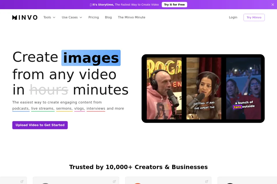 Aperçu de la landing page