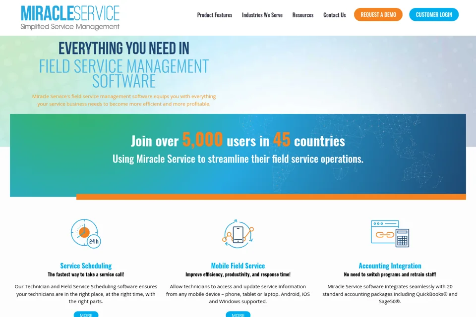 Aperçu de la landing page