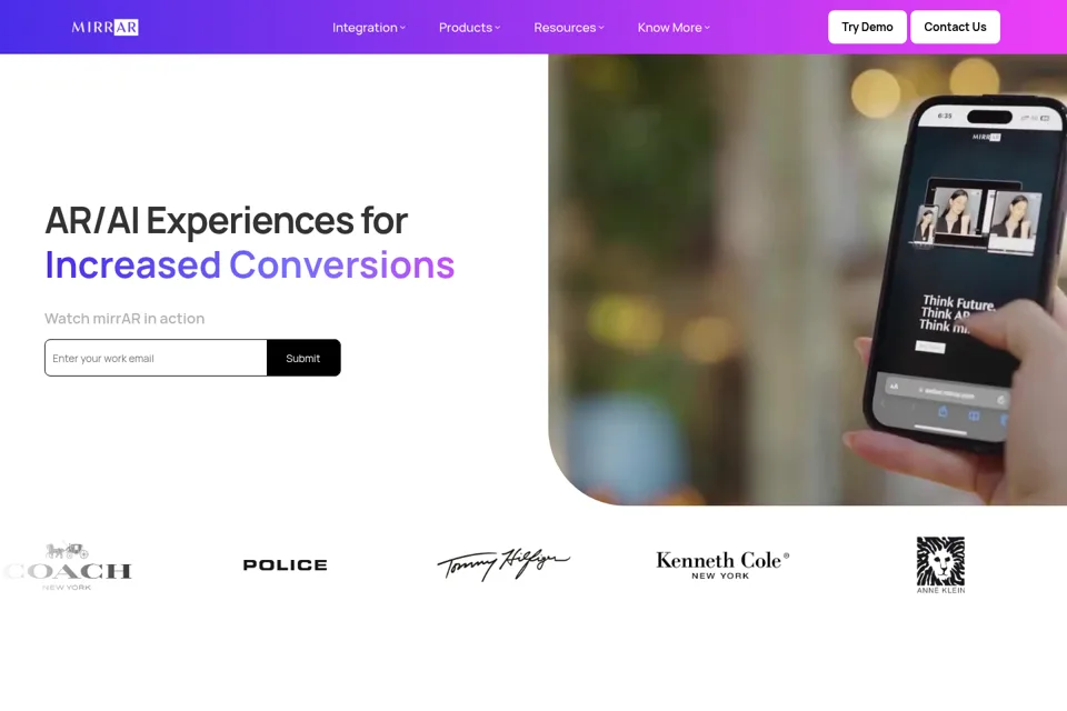 Aperçu de la landing page