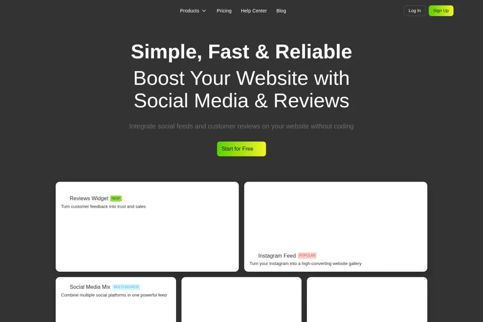 Aperçu de la landing page