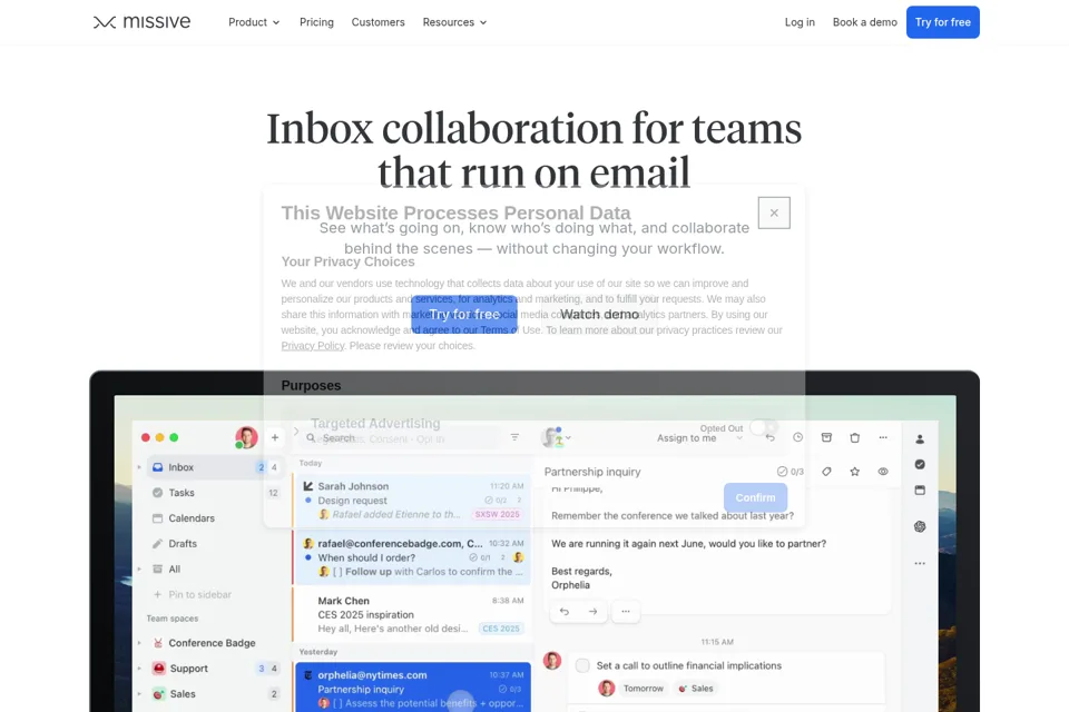 Landing page preview