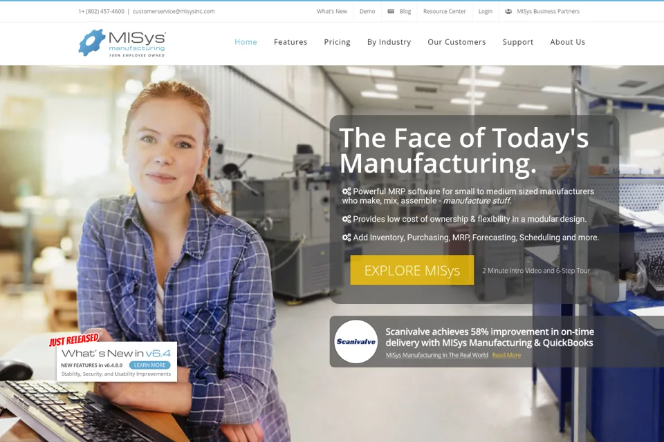 Aperçu de la landing page
