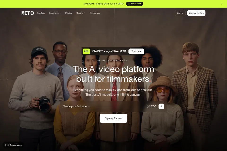 Aperçu de la landing page