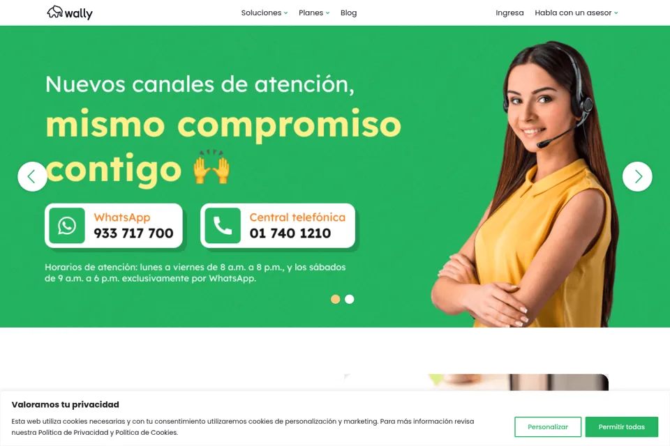 Aperçu de la landing page