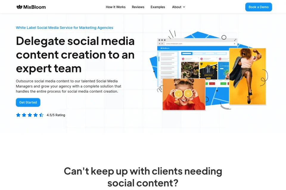 Aperçu de la landing page