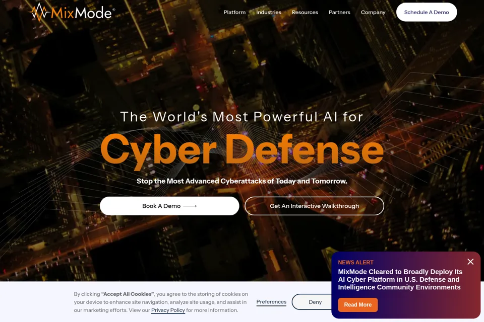 Aperçu de la landing page