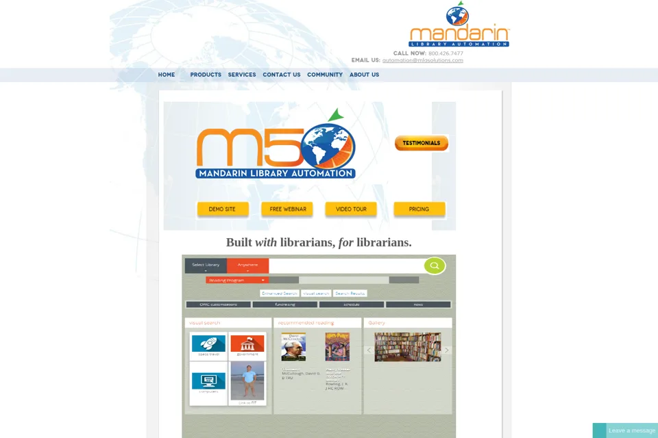 Aperçu de la landing page