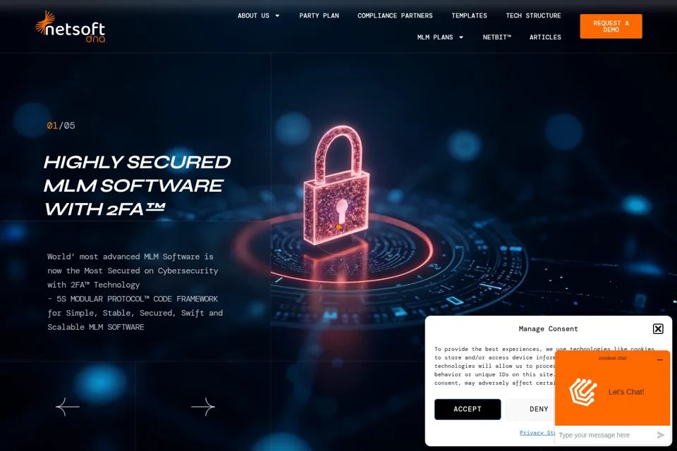 Aperçu de la landing page