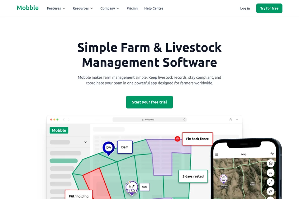 Aperçu de la landing page