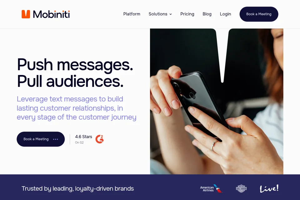 Aperçu de la landing page