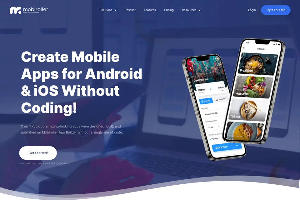 Aperçu de la landing page