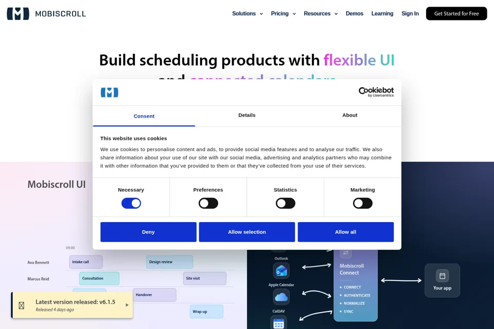 Aperçu de la landing page