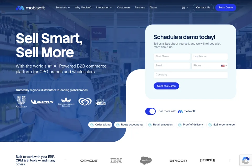 Aperçu de la landing page