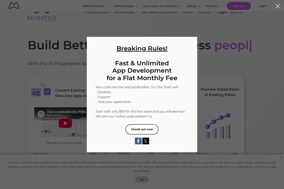 Landing page preview