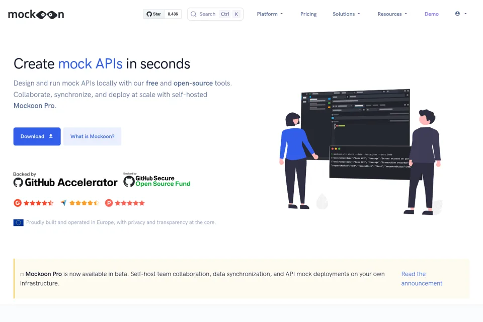 Aperçu de la landing page