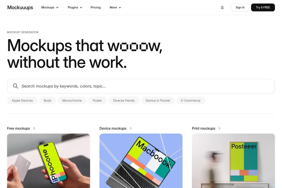 Aperçu de la landing page