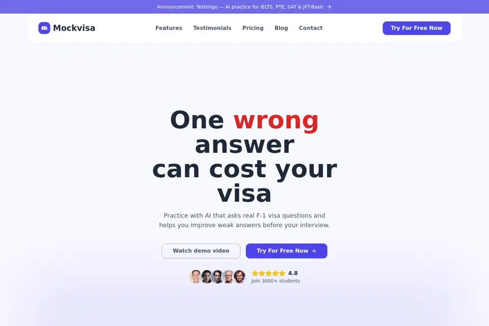 Aperçu de la landing page