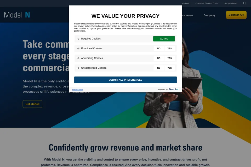 Aperçu de la landing page