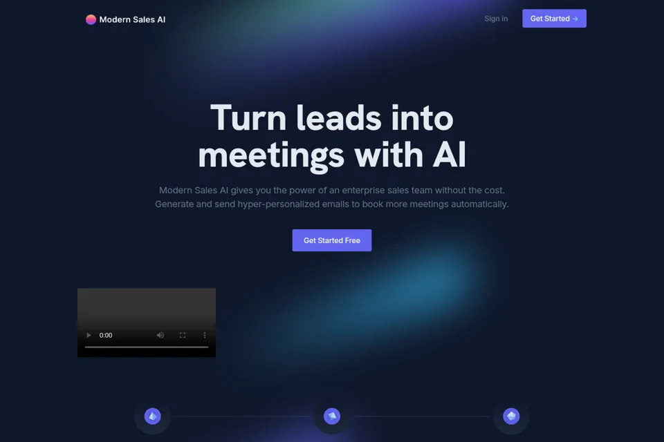 Aperçu de la landing page