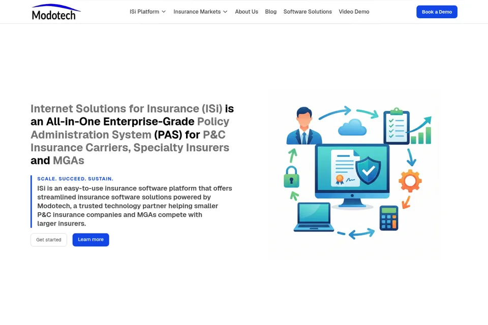 Aperçu de la landing page