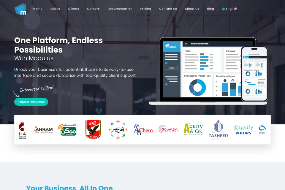 Aperçu de la landing page