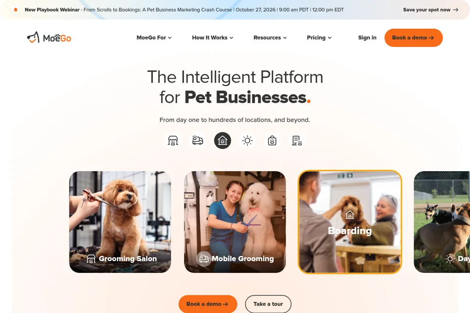 Aperçu de la landing page