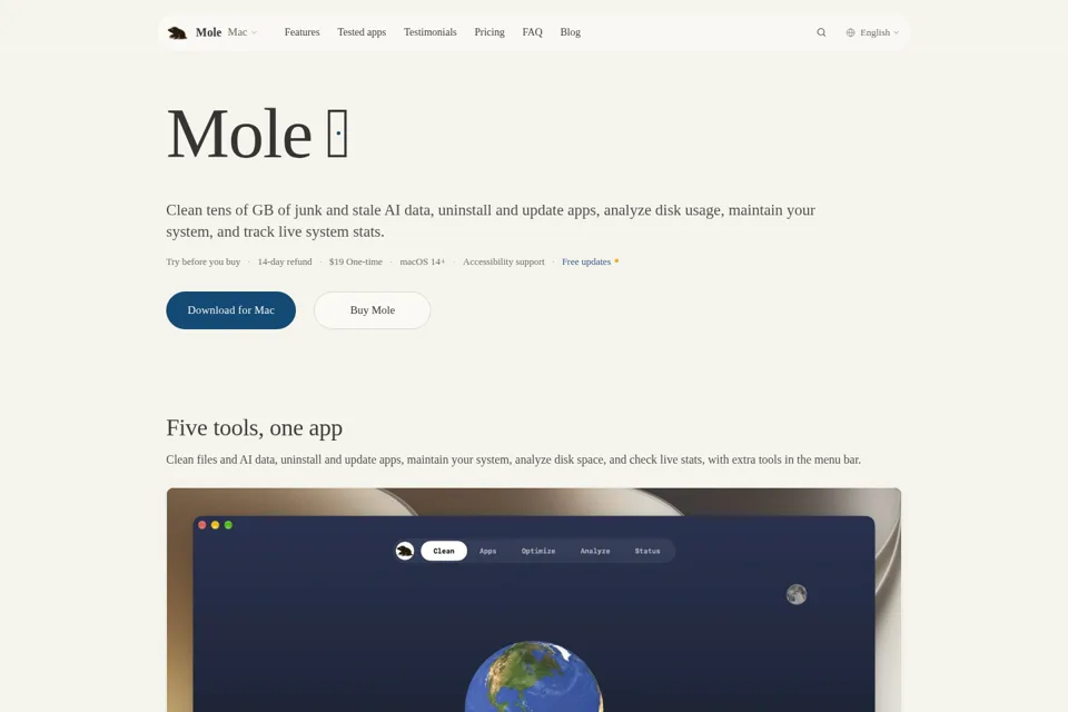 Landing page preview