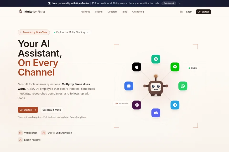 Aperçu de la landing page