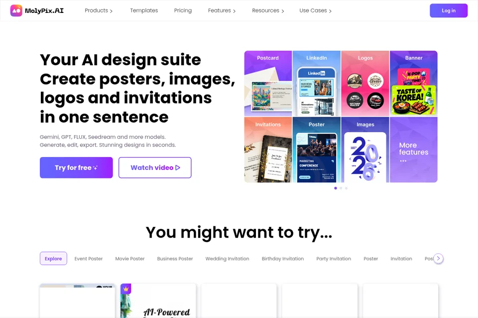 Aperçu de la landing page