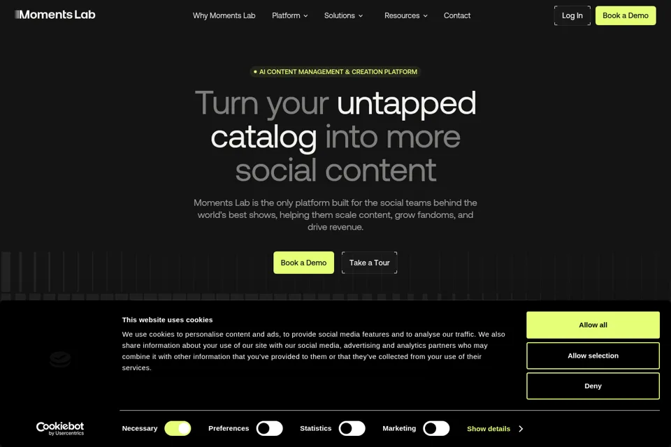 Aperçu de la landing page