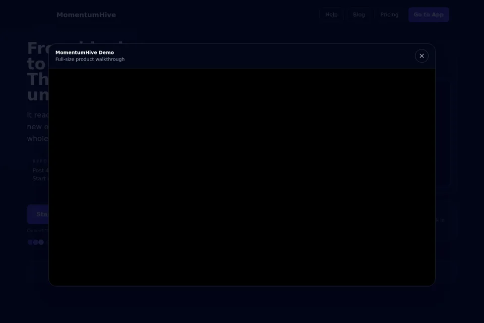 Aperçu de la landing page