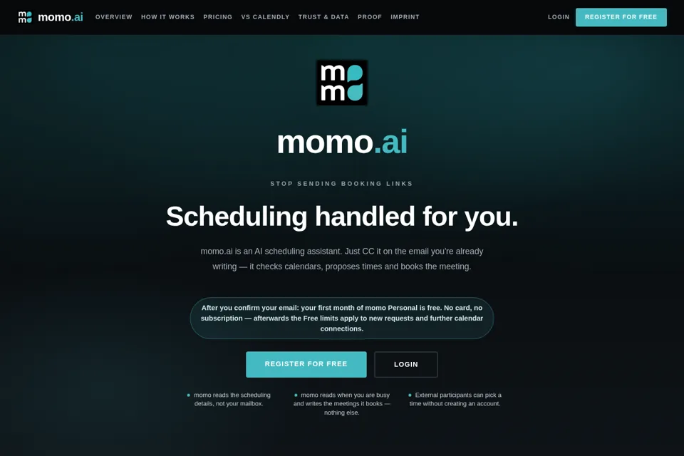 Aperçu de la landing page