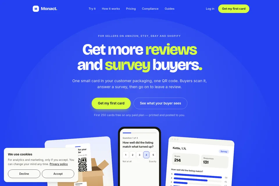 Aperçu de la landing page