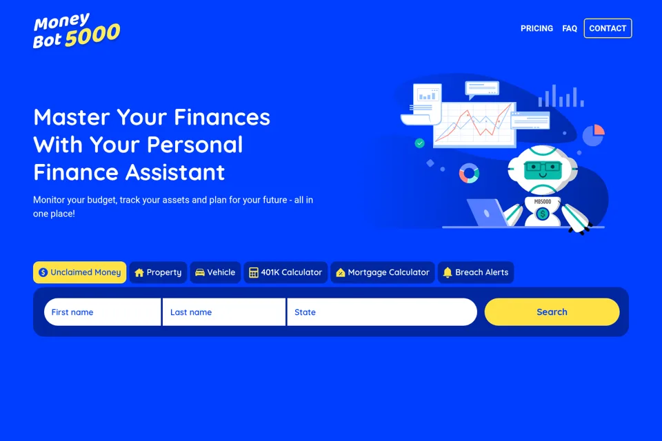 Aperçu de la landing page
