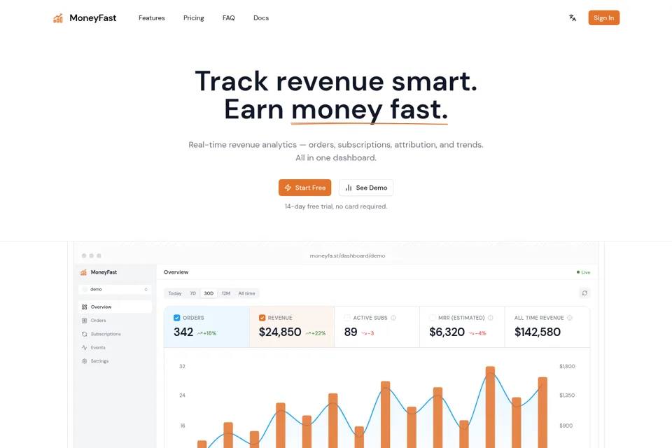 Landing page preview