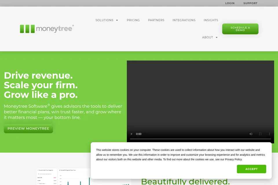 Aperçu de la landing page