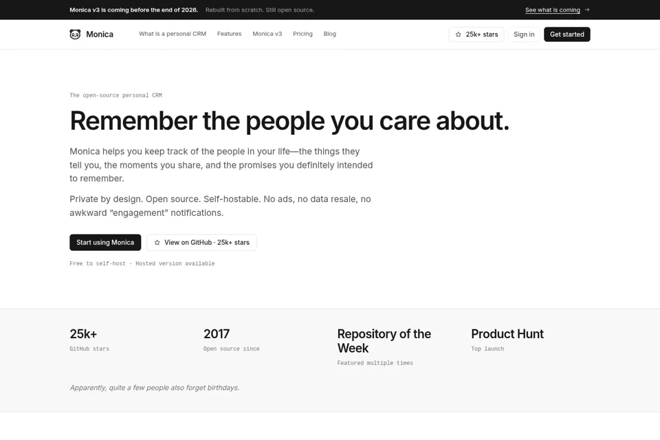Aperçu de la landing page