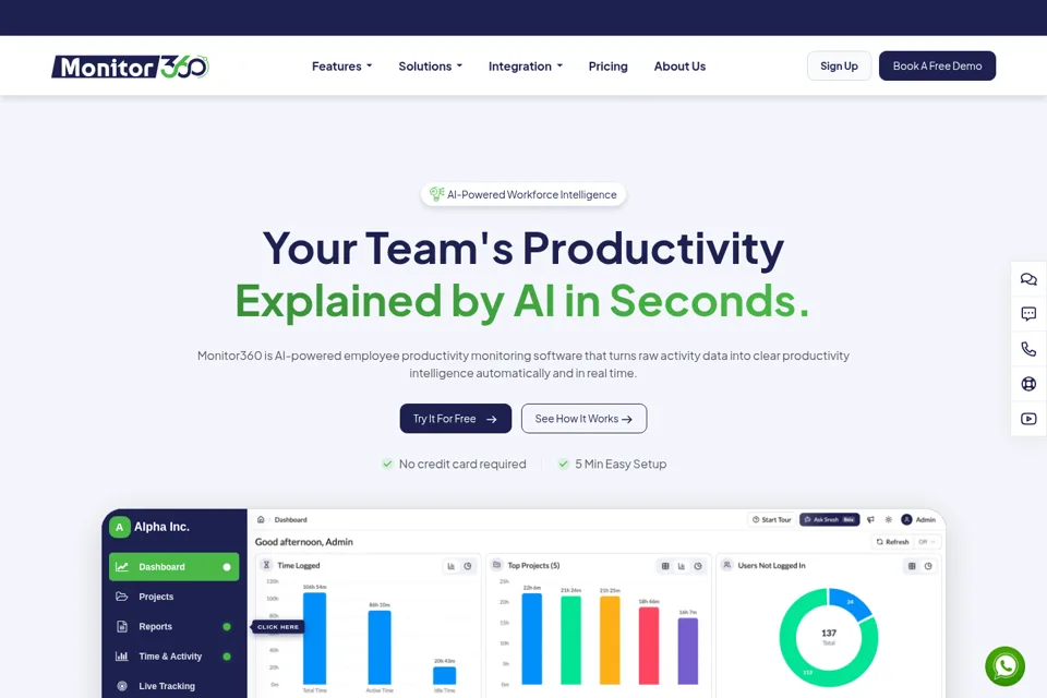 Aperçu de la landing page