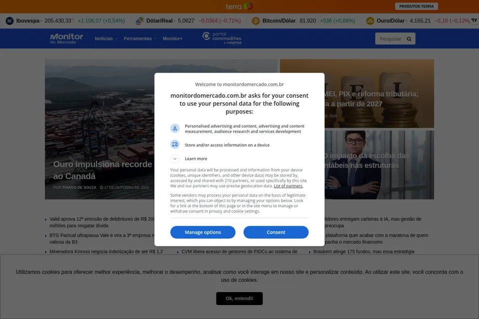 Aperçu de la landing page