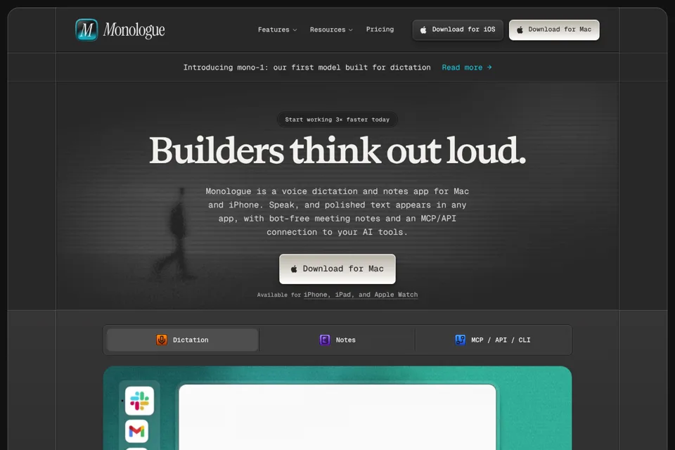 Aperçu de la landing page