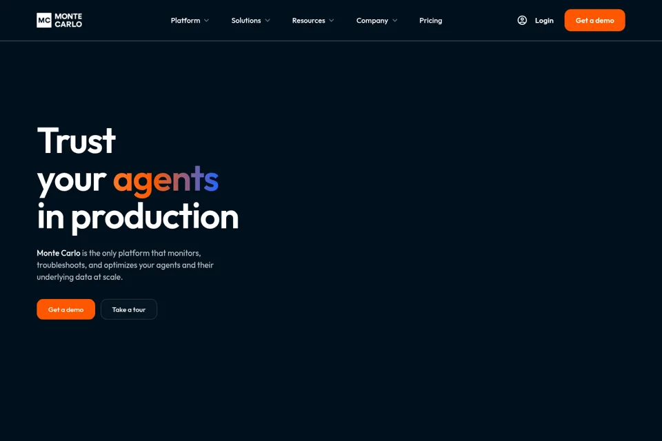 Aperçu de la landing page