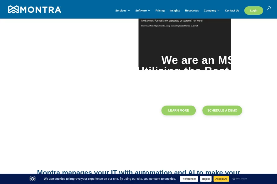 Aperçu de la landing page