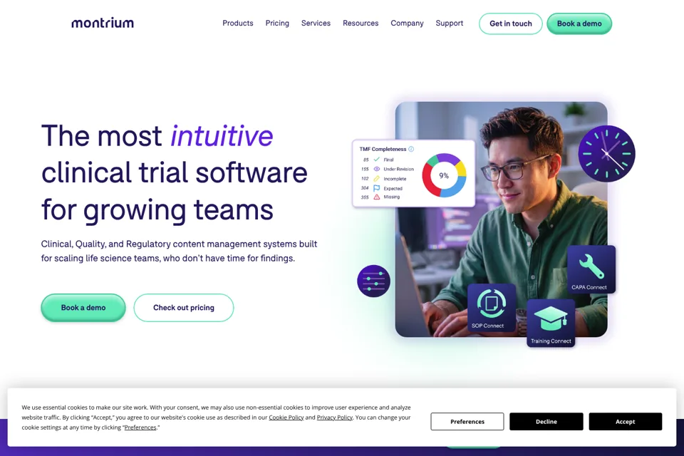 Aperçu de la landing page