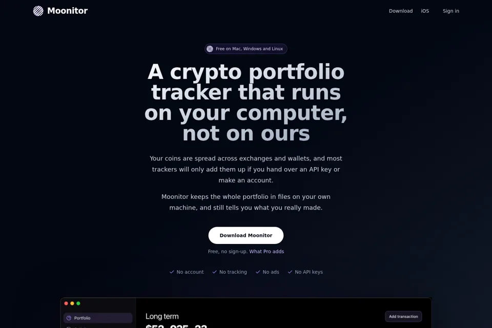 Aperçu de la landing page