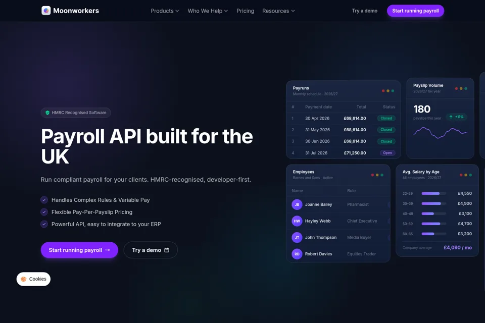 Aperçu de la landing page