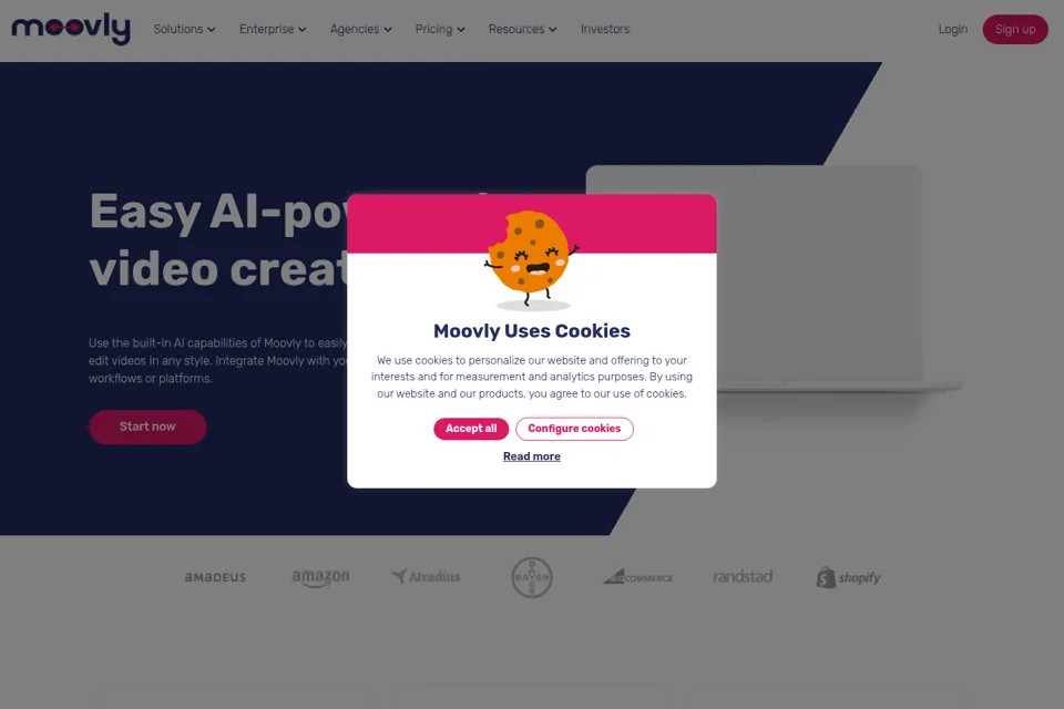 Aperçu de la landing page
