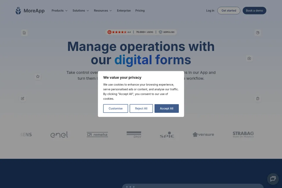 Aperçu de la landing page