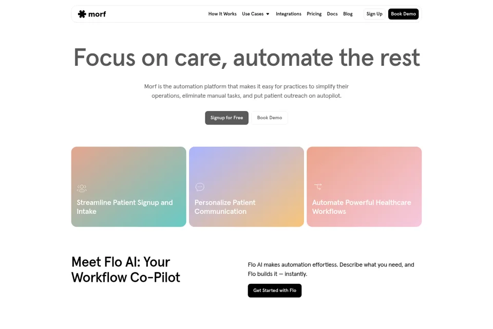 Aperçu de la landing page
