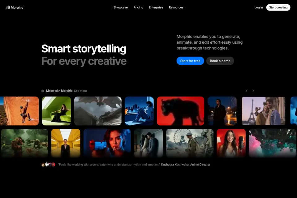 Aperçu de la landing page