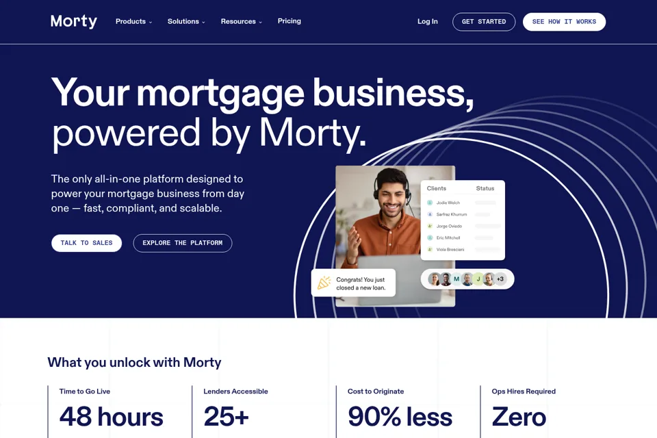 Aperçu de la landing page